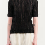 Christian Wijnants Apparel Womens Sweaters Kibo Short Sleeve Knitted Top