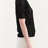 Christian Wijnants Apparel Womens Sweaters Kibo Short Sleeve Knitted Top