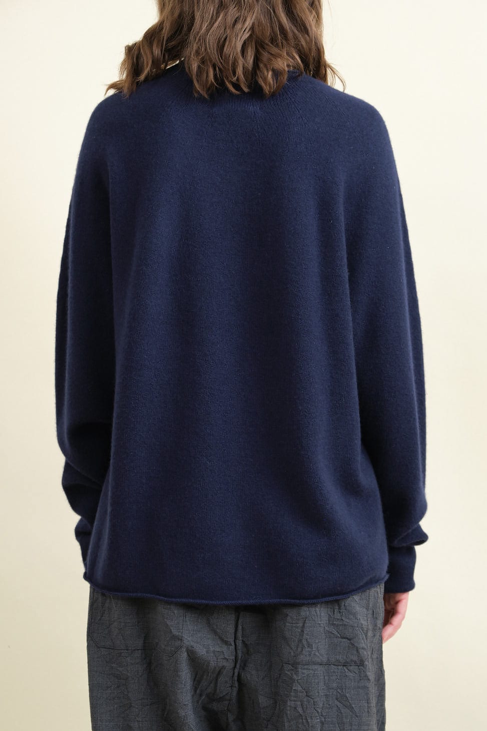 Back of Kishik Wholegarment Knitted Sweater