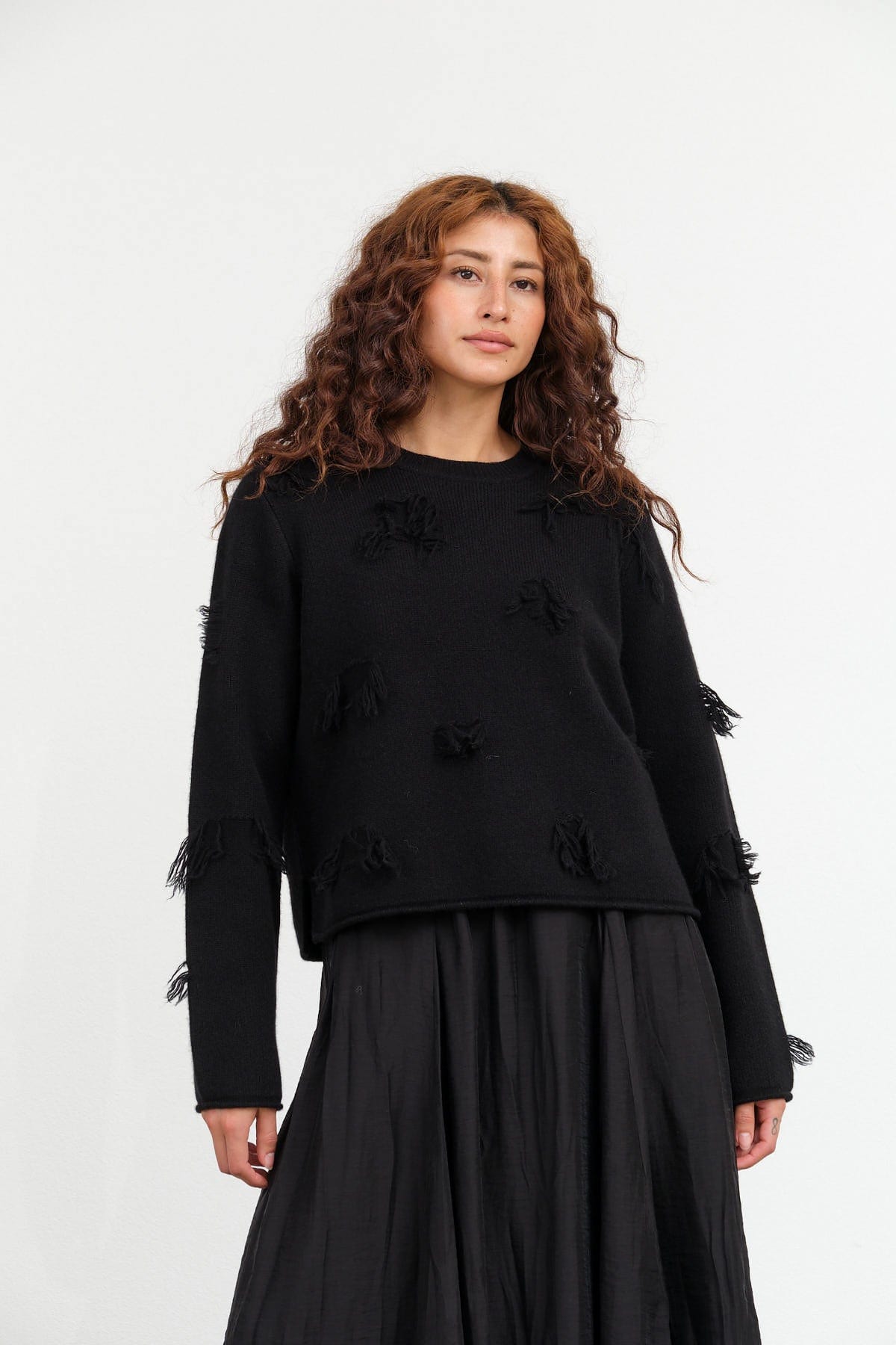 Christian Wijnants Apparel Womens Sweaters Kunao Sweater in Black Black / XSmall