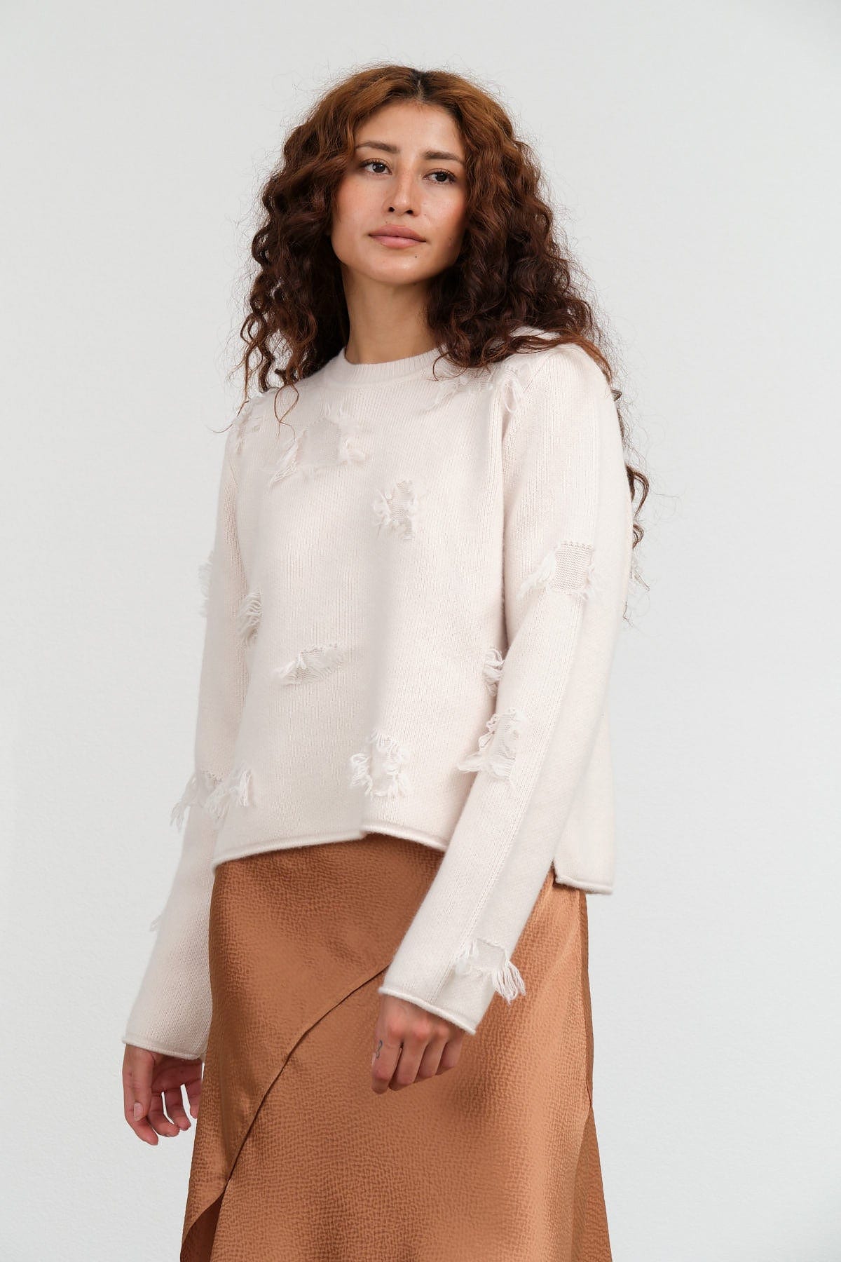Christian Wijnants Apparel Womens Sweaters Kunao Sweater in Off-White Off-White / XSmall