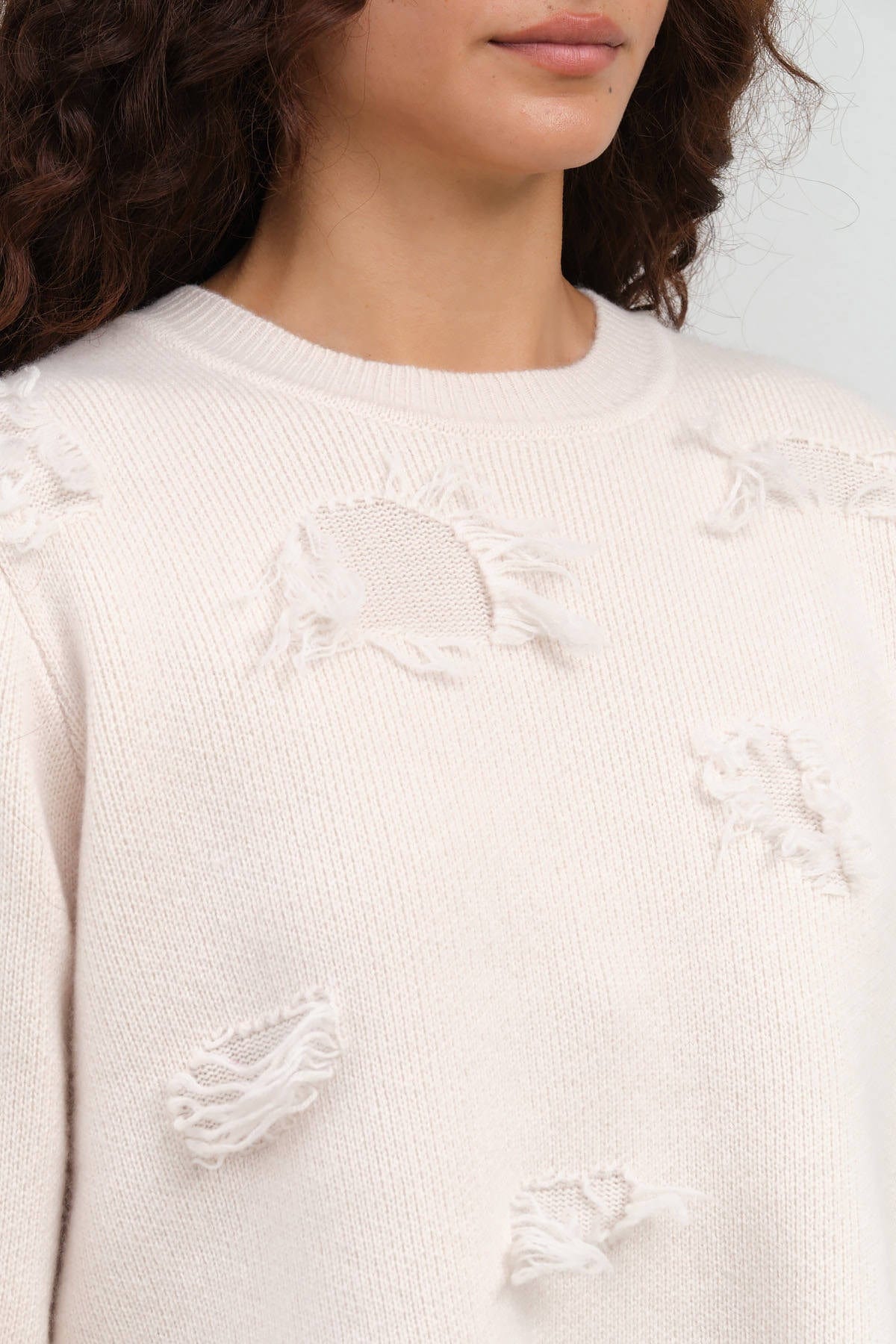 Christian Wijnants Apparel Womens Sweaters Kunao Sweater in Off-White