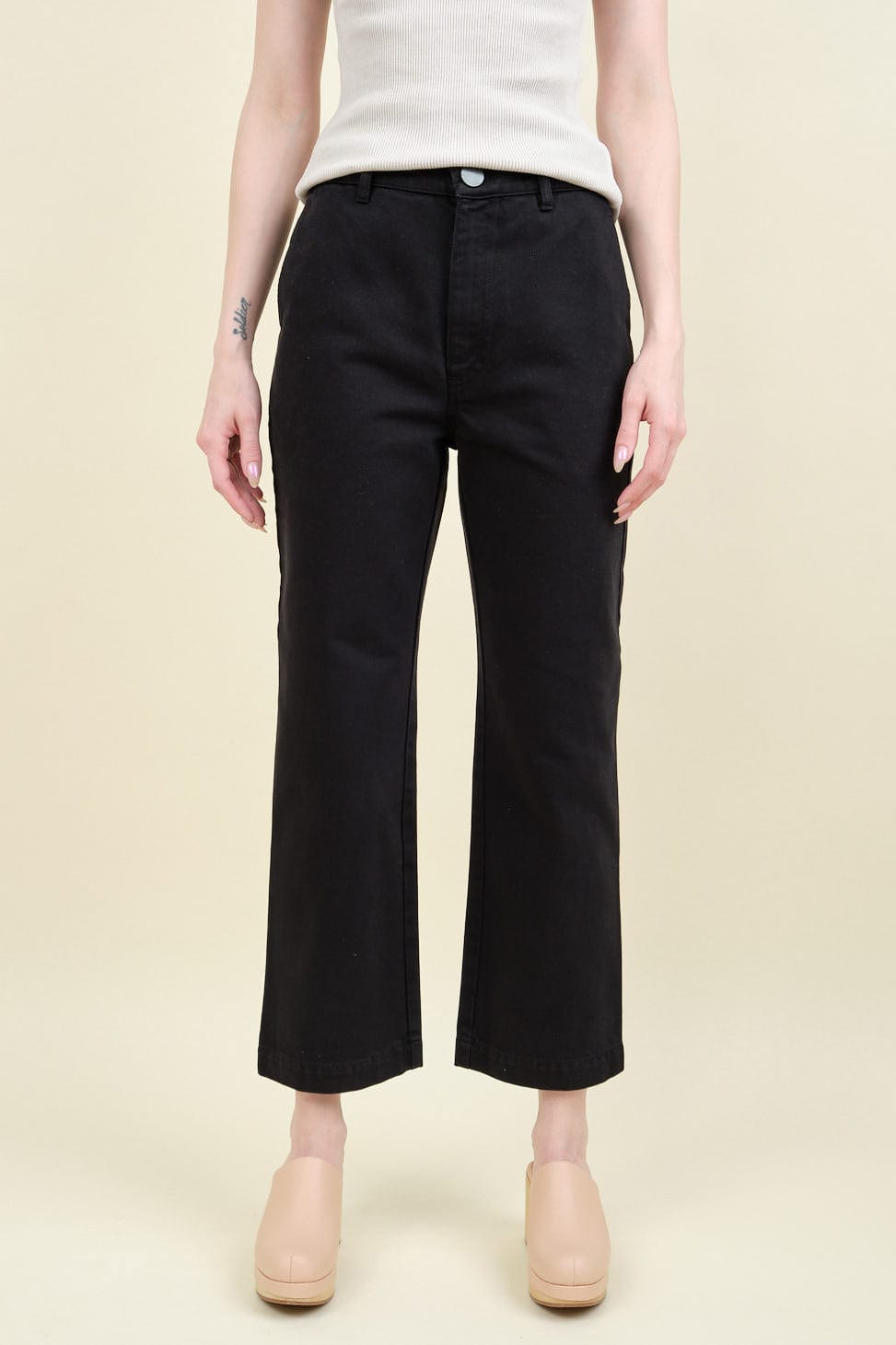 Christian Wijnants Apparel Womens Denim Panjad Cropped Trousers