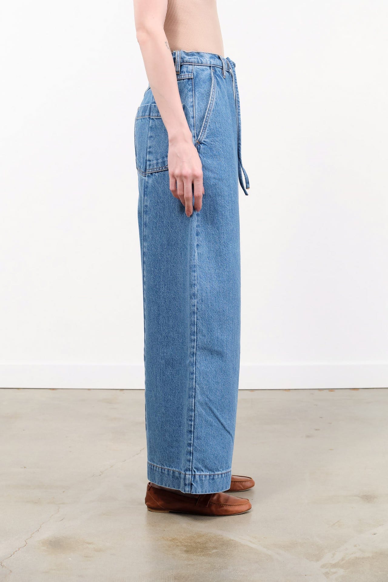 Christian Wijnants Apparel Womens Denim Pioni Pants in Blue Denim