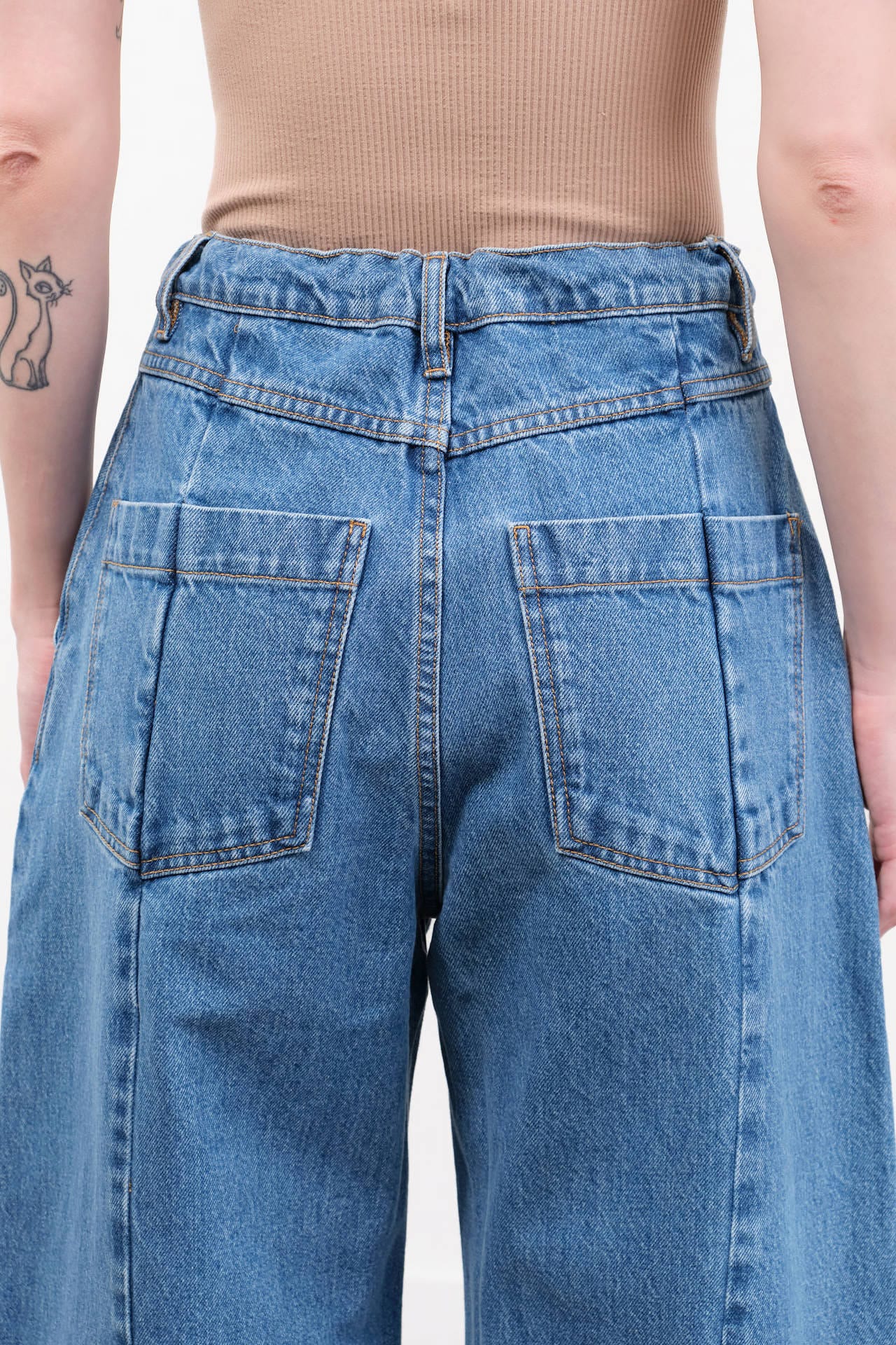 Christian Wijnants Apparel Womens Denim Pioni Pants in Blue Denim