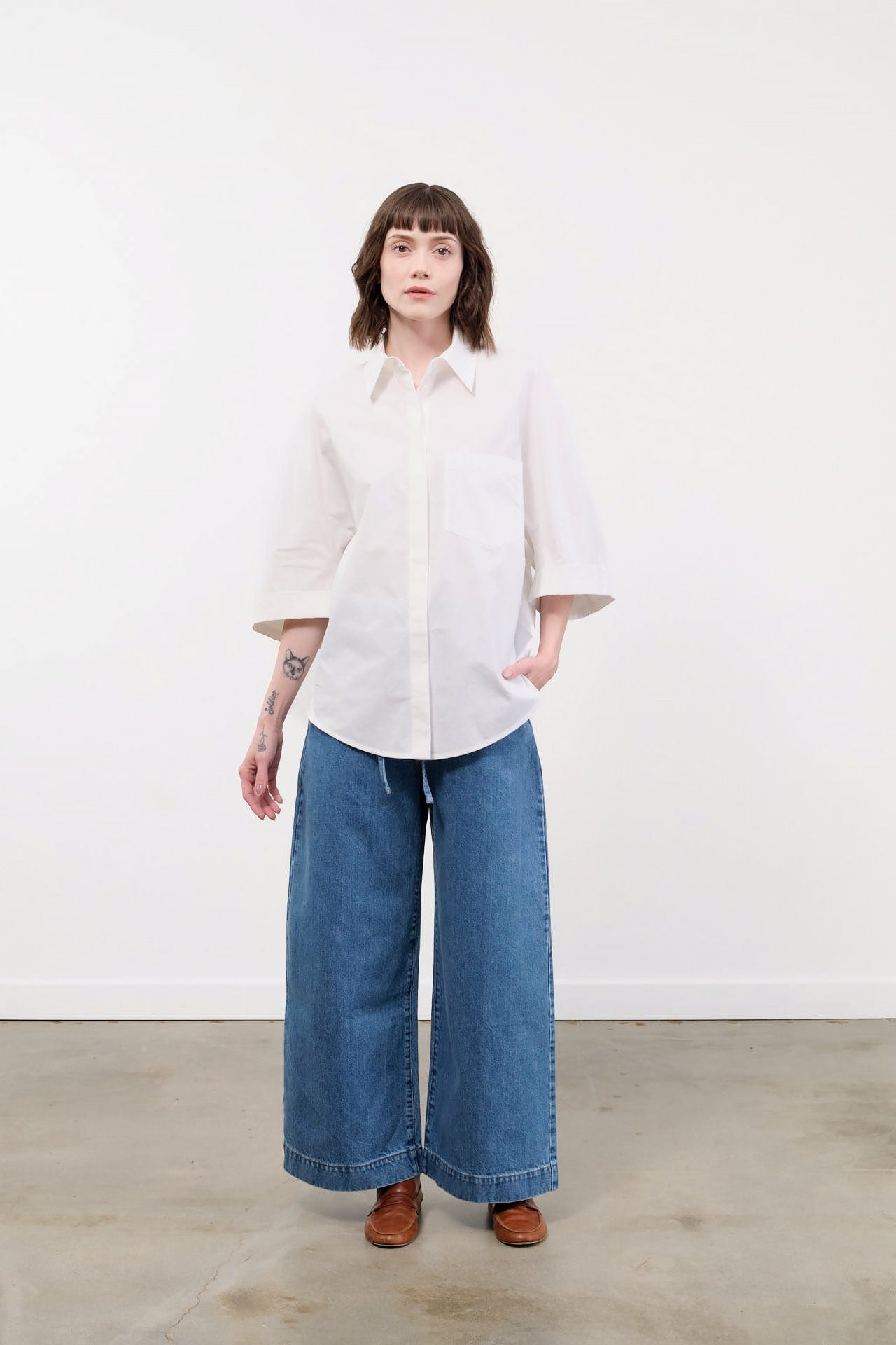 Christian Wijnants Apparel Womens Denim Pioni Pants in Blue Denim