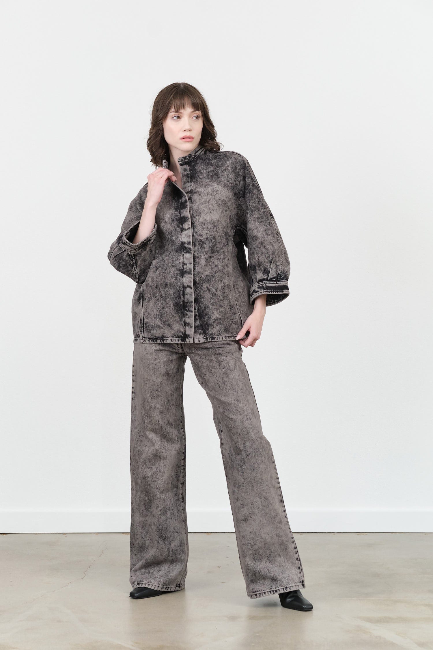 Christian Wijnants Apparel Womens Denim Presca Pants Arctic Grey Denim / 34