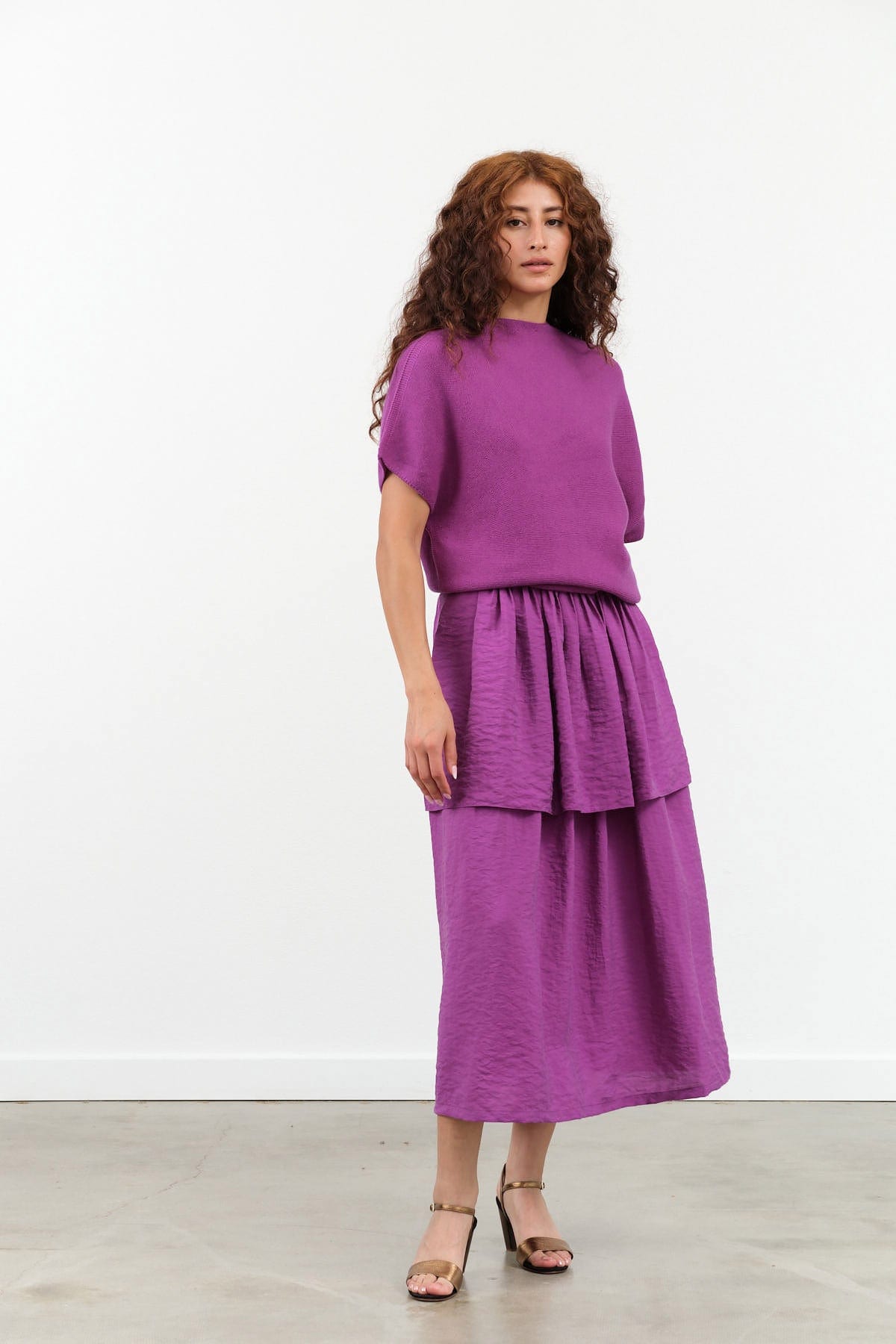 Christian Wijnants Apparel Womens Skirts Shiba Skirt Dark Magenta / 34