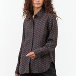 Christian Wijnants Apparel Womens Blouses Taaba Shirt Dark Brown Wavelet / 34