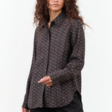 Christian Wijnants Apparel Womens Blouses Taaba Shirt Dark Brown Wavelet / 34