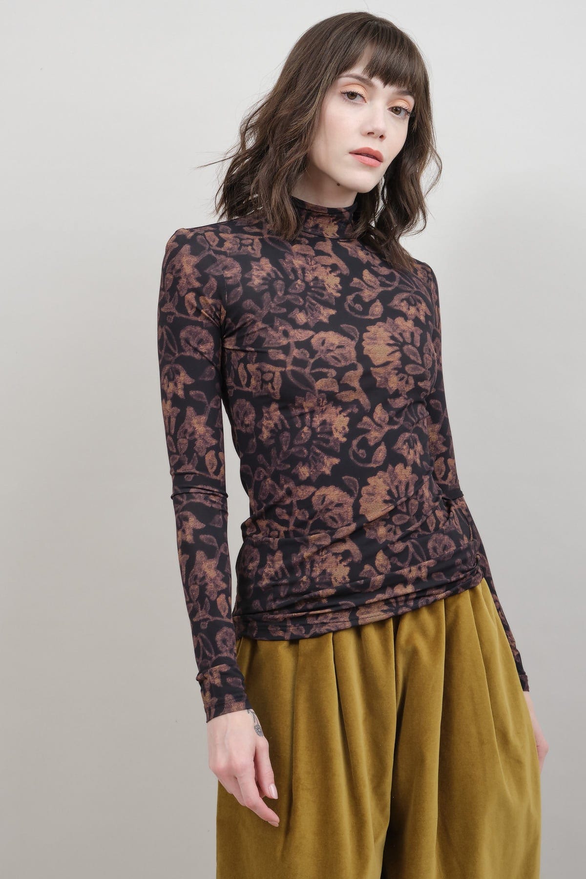 Christian Wijnants Apparel Womens Blouses Taj Jersey Turtleneck Top