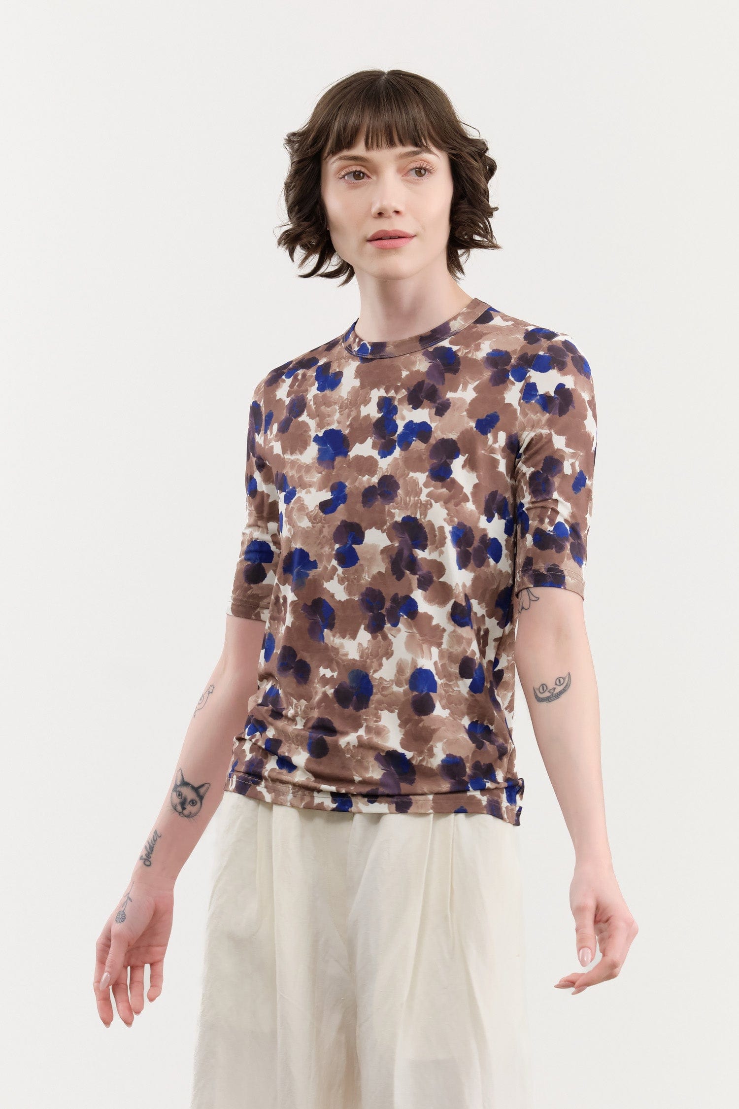 Christian Wijnants Apparel Womens Blouses Tenah Short Sleeve Fitted Jersey Top
