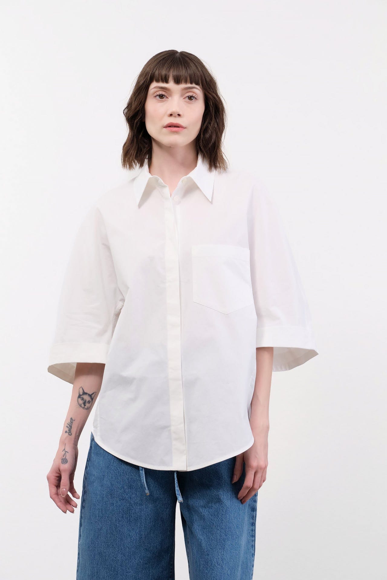 Christian Wijnants Apparel Womens Blouses Tialle Top in White