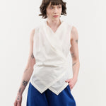 Christian Wijnants Apparel Womens Blouses Tilayo Wrap Around Top in Off White