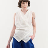 Christian Wijnants Apparel Womens Blouses Tilayo Wrap Around Top in Off White