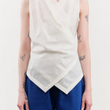Christian Wijnants Apparel Womens Blouses Tilayo Wrap Around Top in Off White