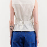 Christian Wijnants Apparel Womens Blouses Tilayo Wrap Around Top in Off White