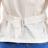 Christian Wijnants Apparel Womens Blouses Tilayo Wrap Around Top in Off White