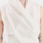 Christian Wijnants Apparel Womens Blouses Tilayo Wrap Around Top in Off White
