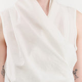 Christian Wijnants Apparel Womens Blouses Tilayo Wrap Around Top in Off White