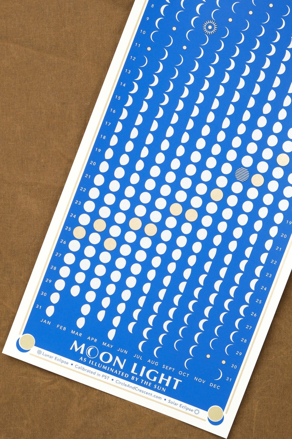 Circle and Crescent Klein Blue Moon Print