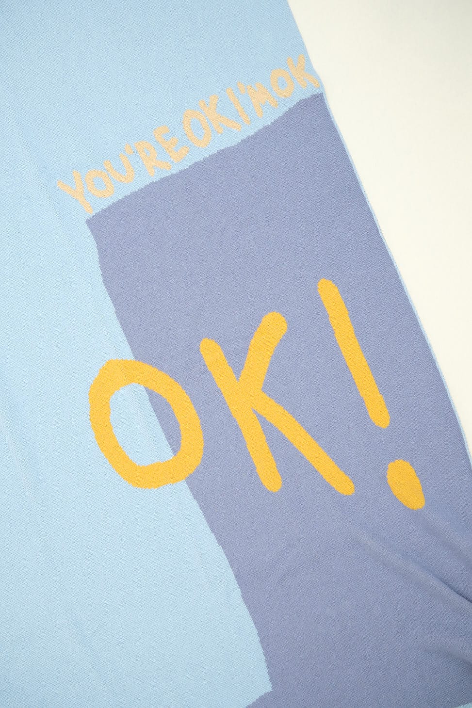 Cold Picnic Home Throws You're Ok I'm Ok Knitted Blanket 50" L X 60" W