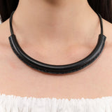 Crescioni Jewelry Necklaces Circuit Necklace in Black Black / 2.5" H X 5.5" W