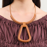 Crescioni Jewelry Necklaces Georgia Necklace in Saddle Brown Saddle Brown