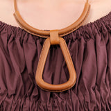 Crescioni Jewelry Necklaces Georgia Necklace in Saddle Brown Saddle Brown