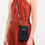 Crescioni Accessories Bags Via Pouch in Black Black / 7" H X 5" W X 0.5" D