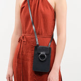 Crescioni Accessories Bags Via Pouch in Black Black / 7" H X 5" W X 0.5" D
