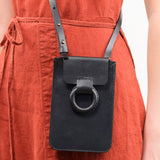 Crescioni Accessories Bags Via Pouch in Black Black / 7" H X 5" W X 0.5" D