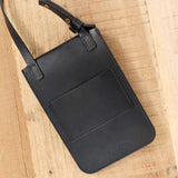 Crescioni Accessories Bags Via Pouch in Black Black / 7" H X 5" W X 0.5" D