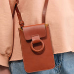 Crescioni Accessories Bags Via Pouch in Saddle Brown Saddle Brown / 7" H X 5" W X 0.5" D