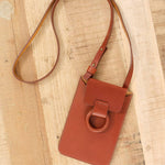 Crescioni Accessories Bags Via Pouch in Saddle Brown Saddle Brown / 7" H X 5" W X 0.5" D