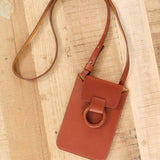 Crescioni Accessories Bags Via Pouch in Saddle Brown Saddle Brown / 7" H X 5" W X 0.5" D