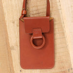Crescioni Accessories Bags Via Pouch in Saddle Brown Saddle Brown / 7" H X 5" W X 0.5" D