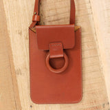 Crescioni Accessories Bags Via Pouch in Saddle Brown Saddle Brown / 7" H X 5" W X 0.5" D