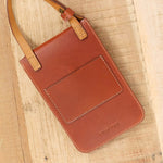 Crescioni Accessories Bags Via Pouch in Saddle Brown Saddle Brown / 7" H X 5" W X 0.5" D