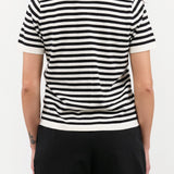 DEMYLEE Apparel Womens Sweaters Adebola Stripe Cotton Cashmere Top