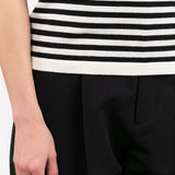 DEMYLEE Apparel Womens Sweaters Adebola Stripe Cotton Cashmere Top