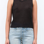 Front view of Badane Top in Black