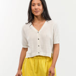 DEMYLEE Apparel Womens Sweaters Cadence Cotton Linen Cardigan