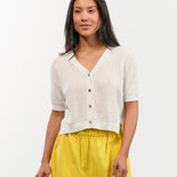 DEMYLEE Apparel Womens Sweaters Cadence Cotton Linen Cardigan