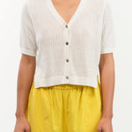 DEMYLEE Apparel Womens Sweaters Cadence Cotton Linen Cardigan