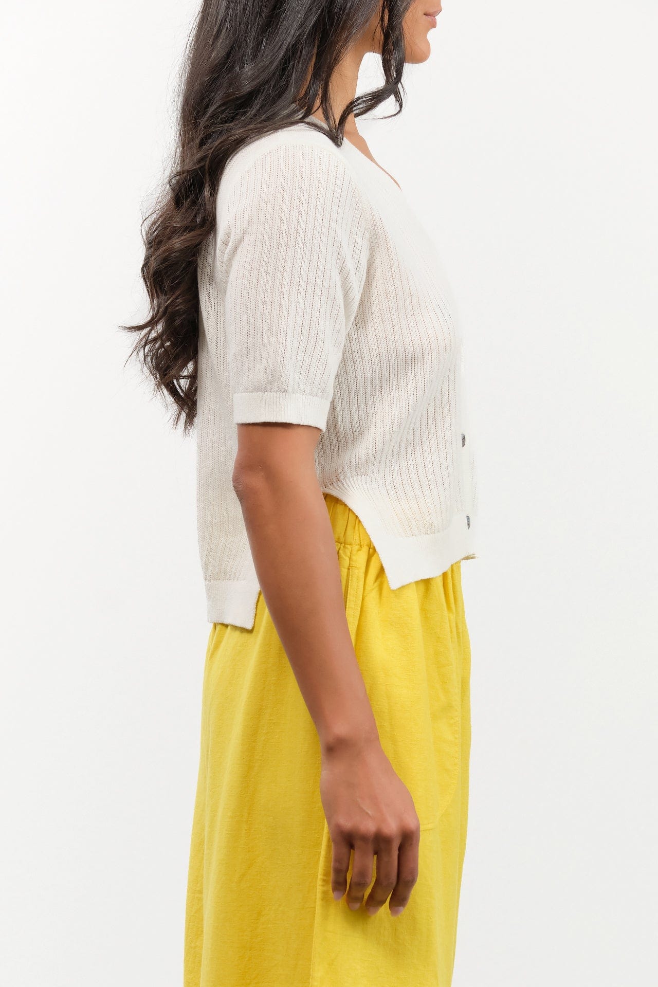 DEMYLEE Apparel Womens Sweaters Cadence Cotton Linen Cardigan