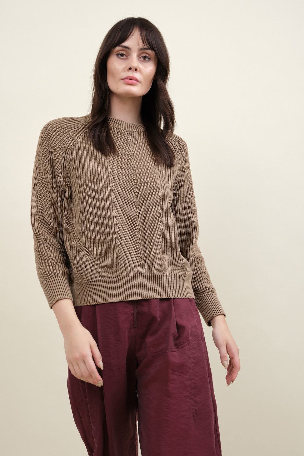 Chelsea Cotton Sweater in Cocoa