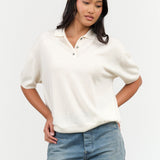 DEMYLEE Apparel Womens Sweaters Darrin Top in Ivory Ivory / XSmall