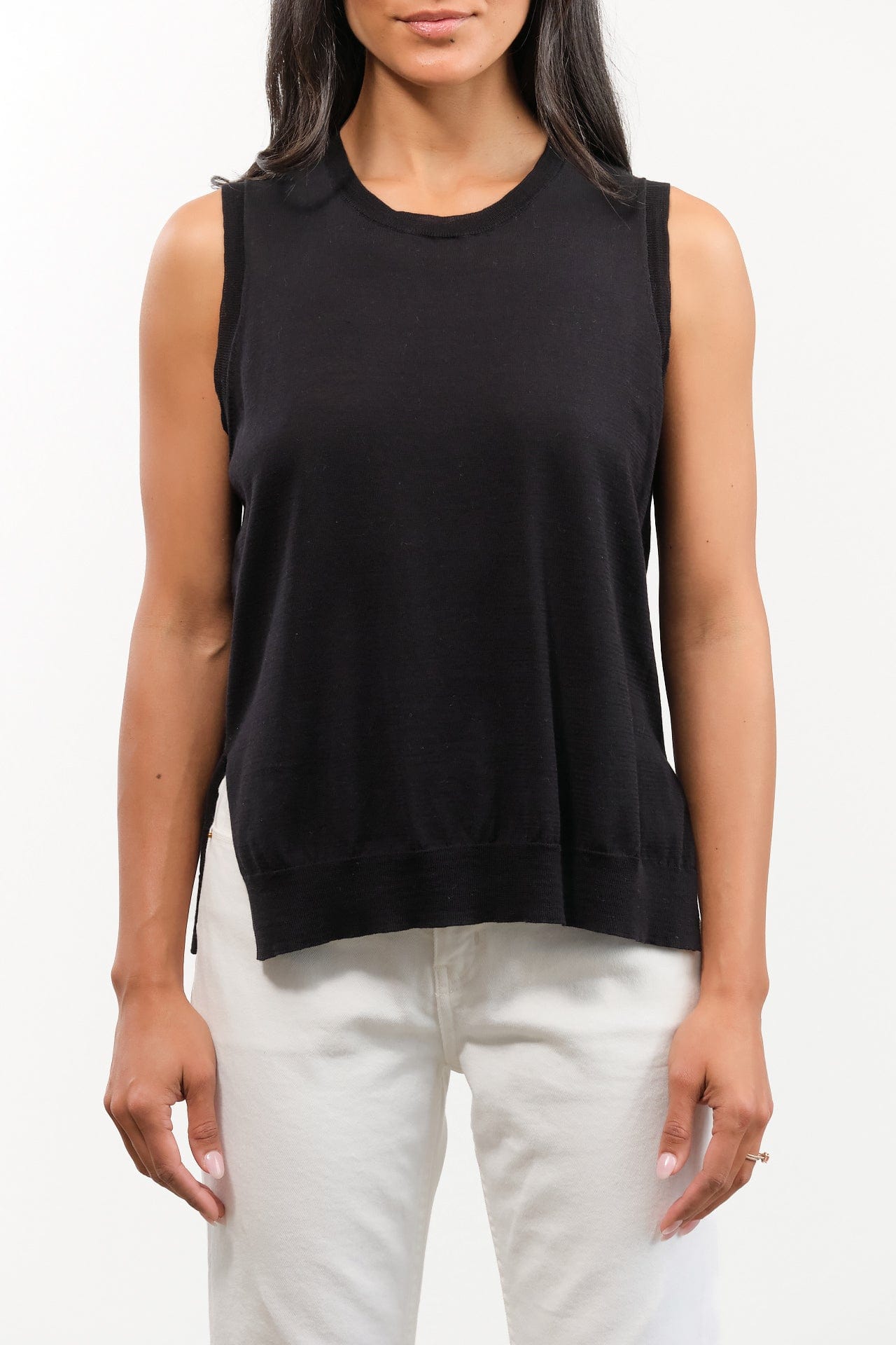 DEMYLEE Apparel Womens Sweaters Elisa Fine Pima Cotton Vest