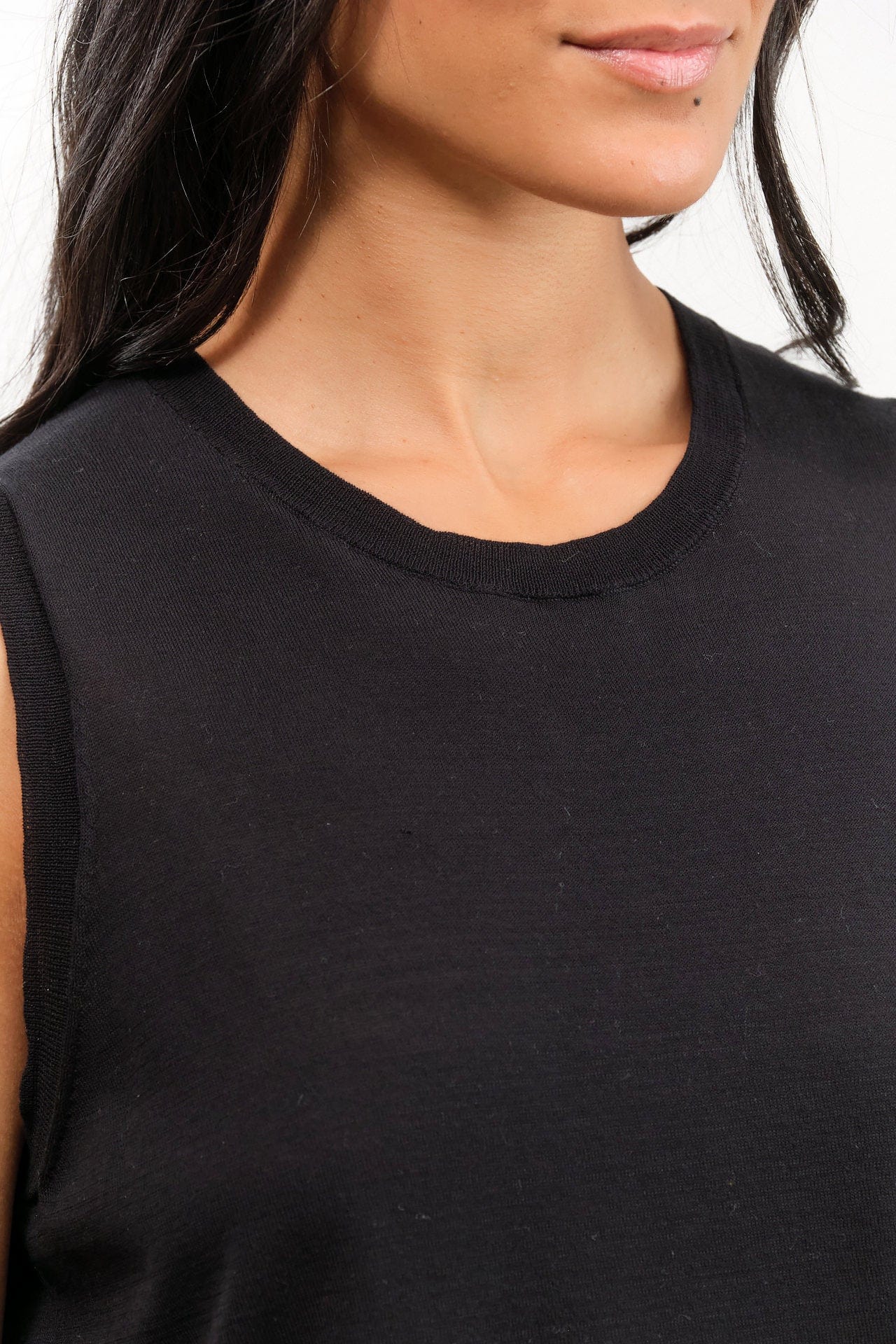 DEMYLEE Apparel Womens Sweaters Elisa Fine Pima Cotton Vest